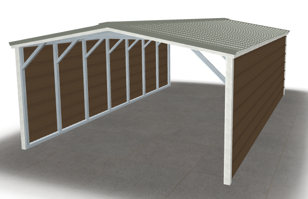 Standard Carport - Vertical Roof Separate Frame